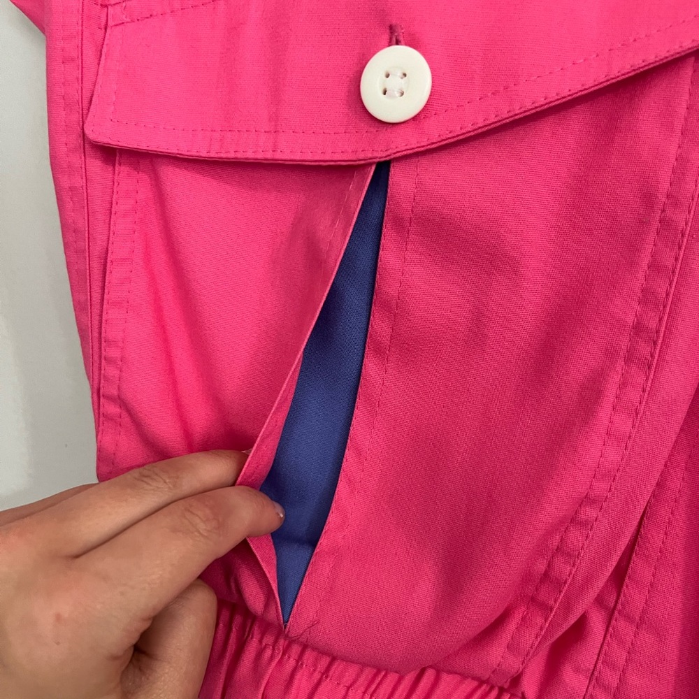 80s Light Pink Purple White Cotton Jacket by Be In The Current Scene medium - Picture 5 of 11